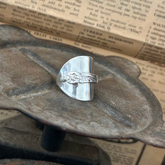 Sterling Silver Ring - 1922 Apostle Saddle Spoon Ring - Molly Made