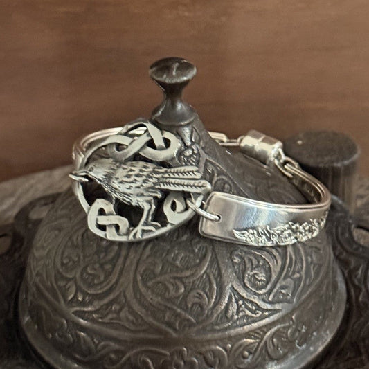 Vintage Princess Pattern Celtic Raven Bracelet