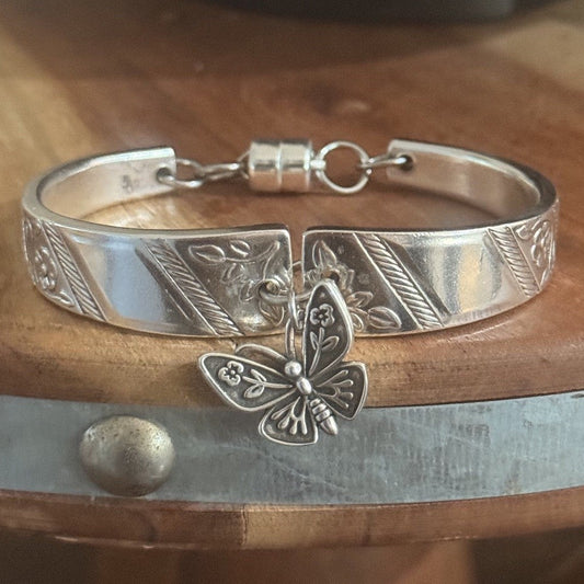 Vintage Viners England Silverware Butterfly Bracelet