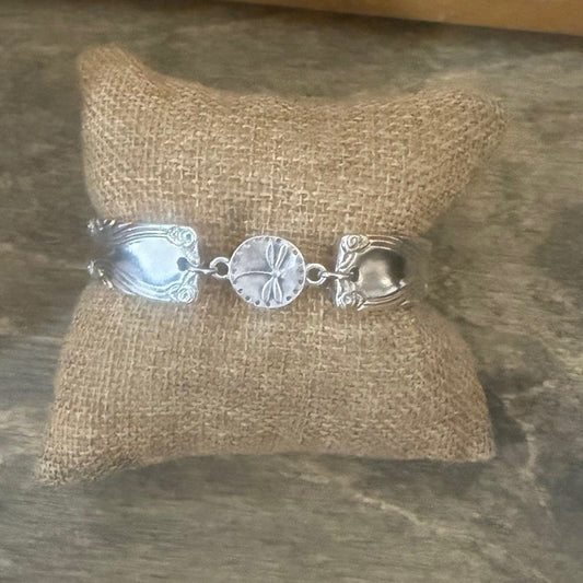 Silverware Dragonfly Vintage Bracelet