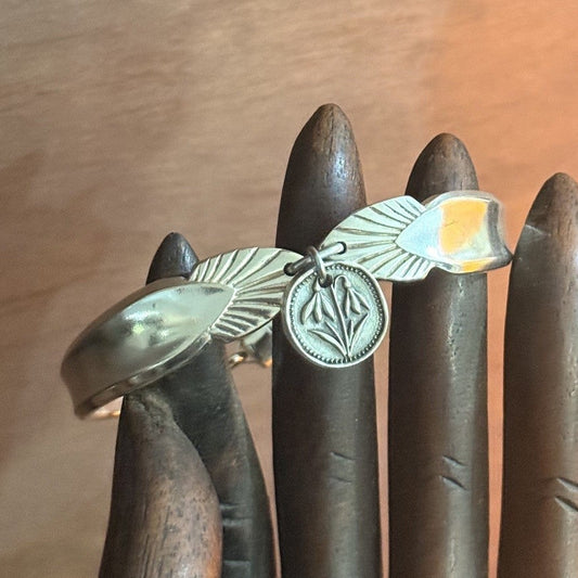Vintage Angora Co Art Deco Cake Fork Bracelet | Tulip Charm