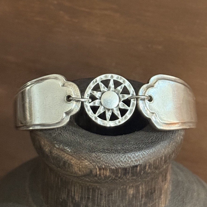 Chunky Vintage Silverware Sun Bracelet