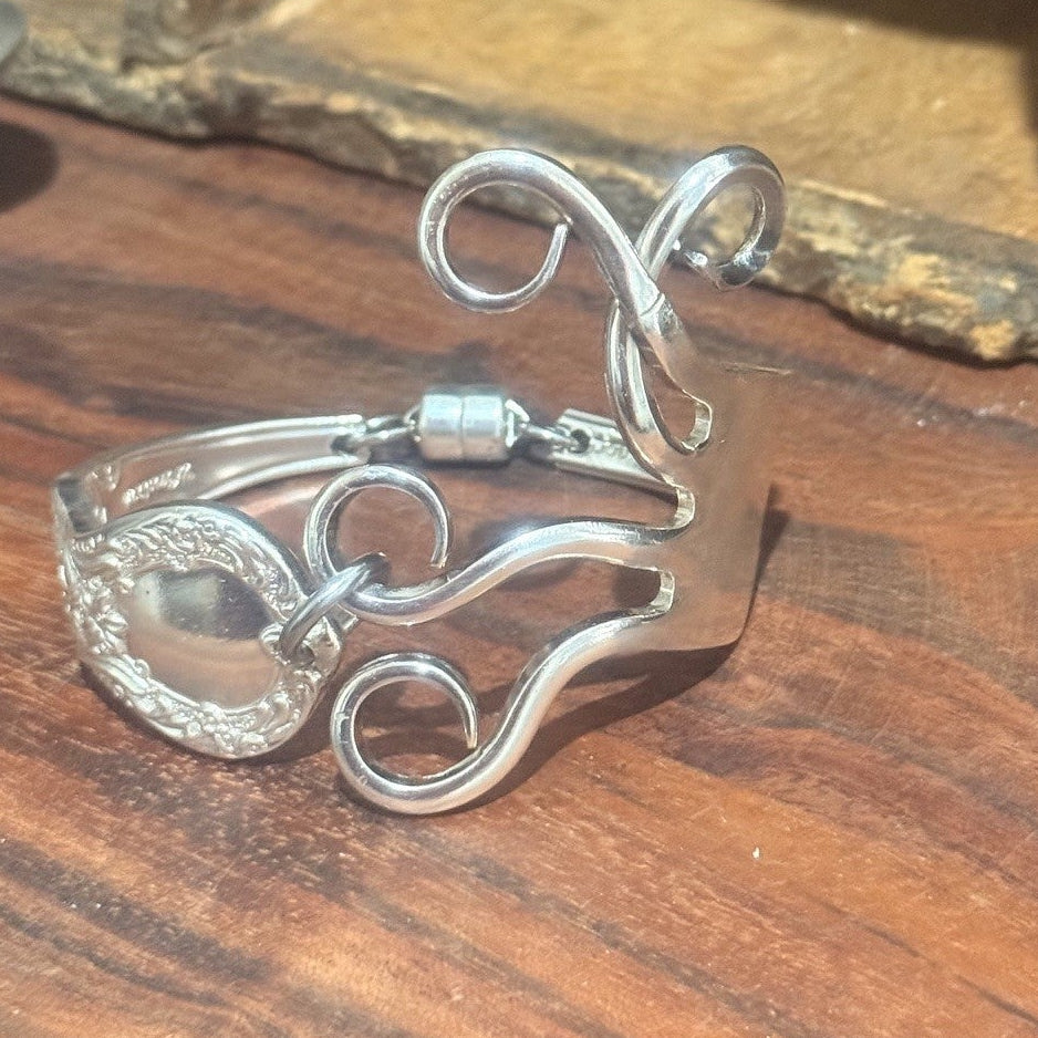 Vintage Hand formed Fork Bracelet