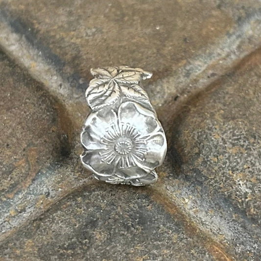 Antique Sterling Ring - Floral Design