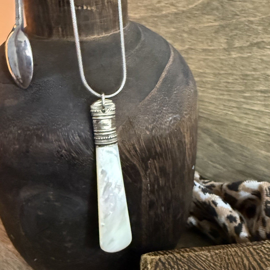 Mother Of Pearl Jam Spoon Necklace