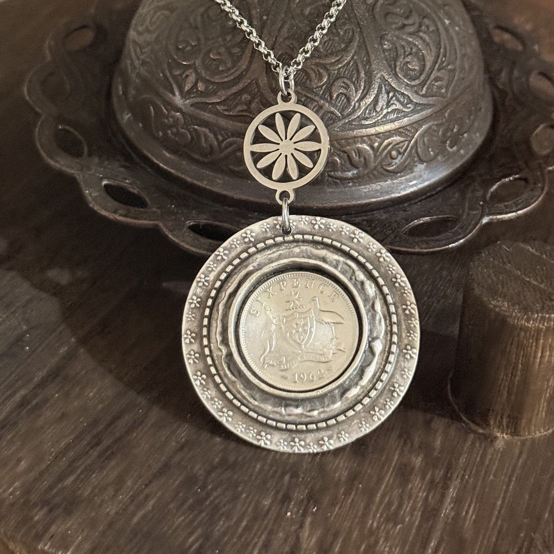 1962 Australian Sixpence Necklace