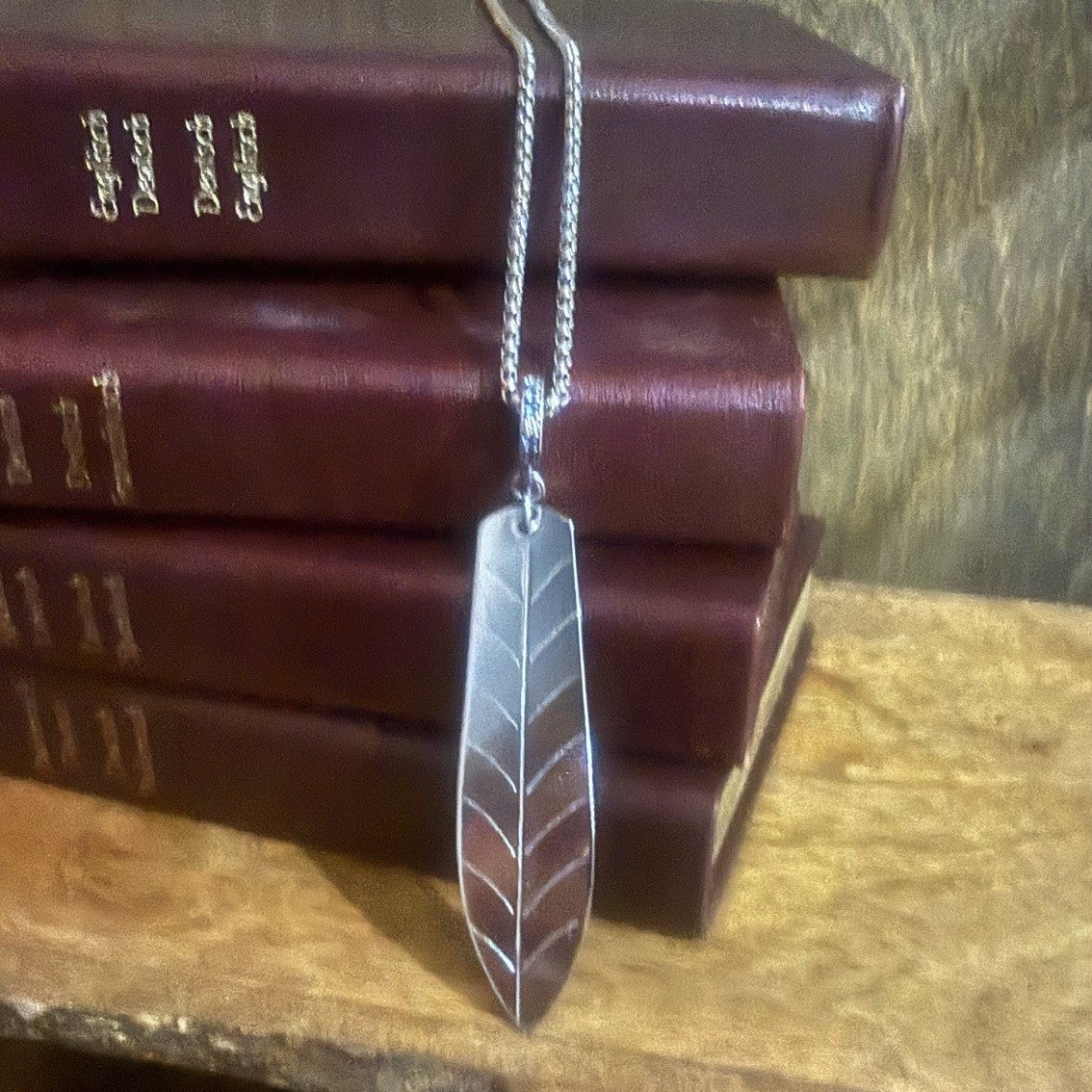 Silverware Leaf Necklace