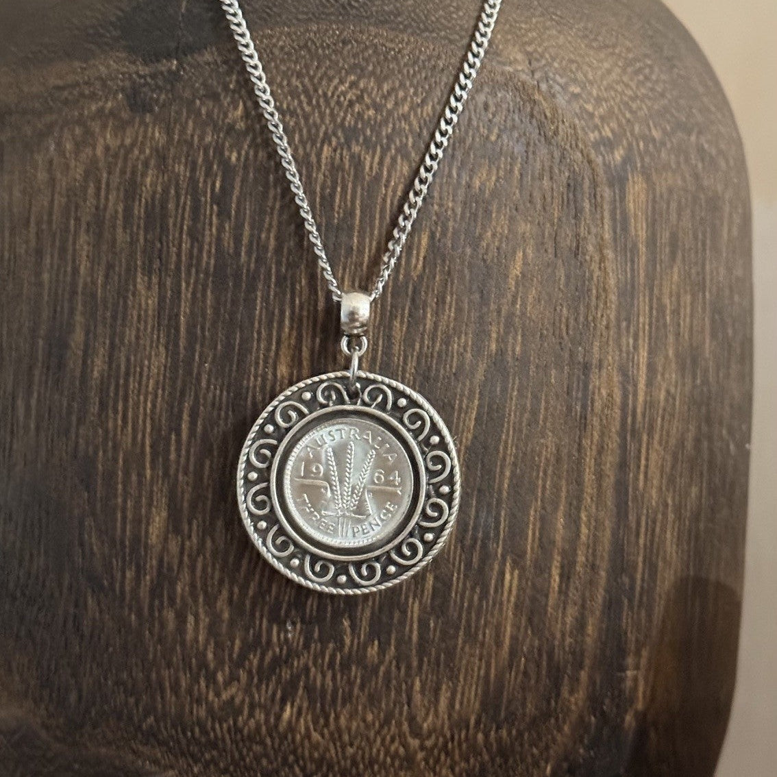 1964 Australian Threepence Necklace