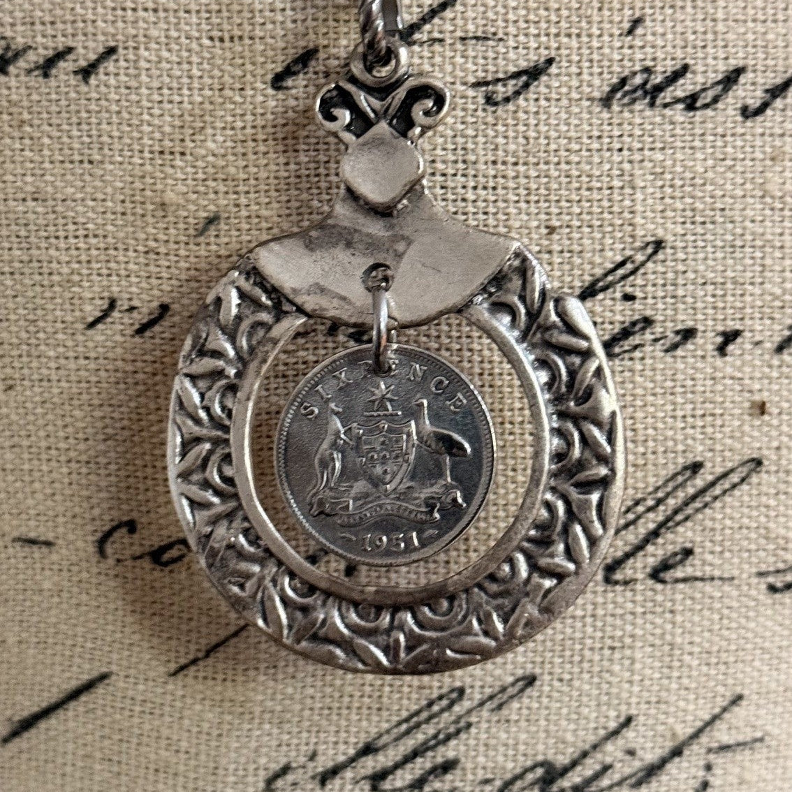 1951 Australian Sixpence Necklace