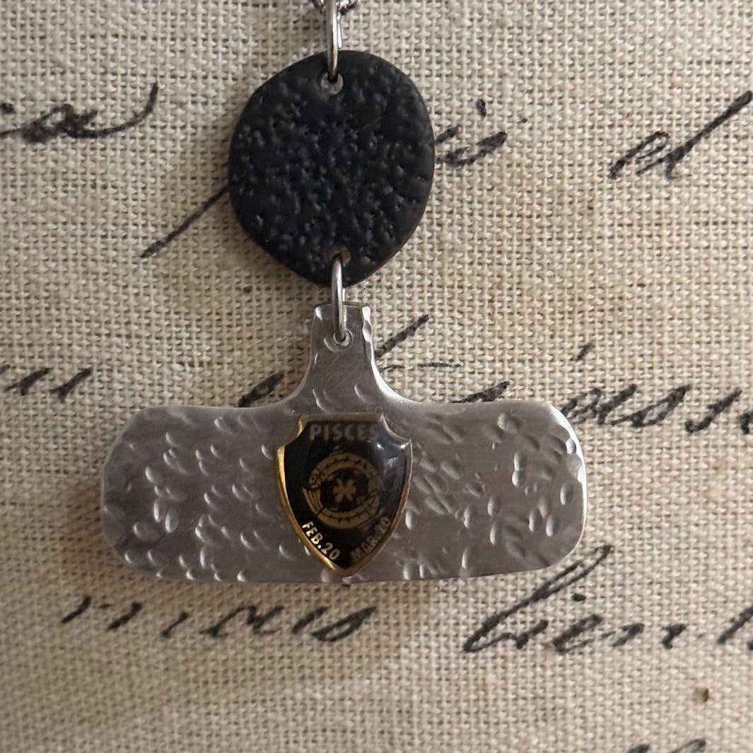 Vintage Pisces Zodiac Necklace
