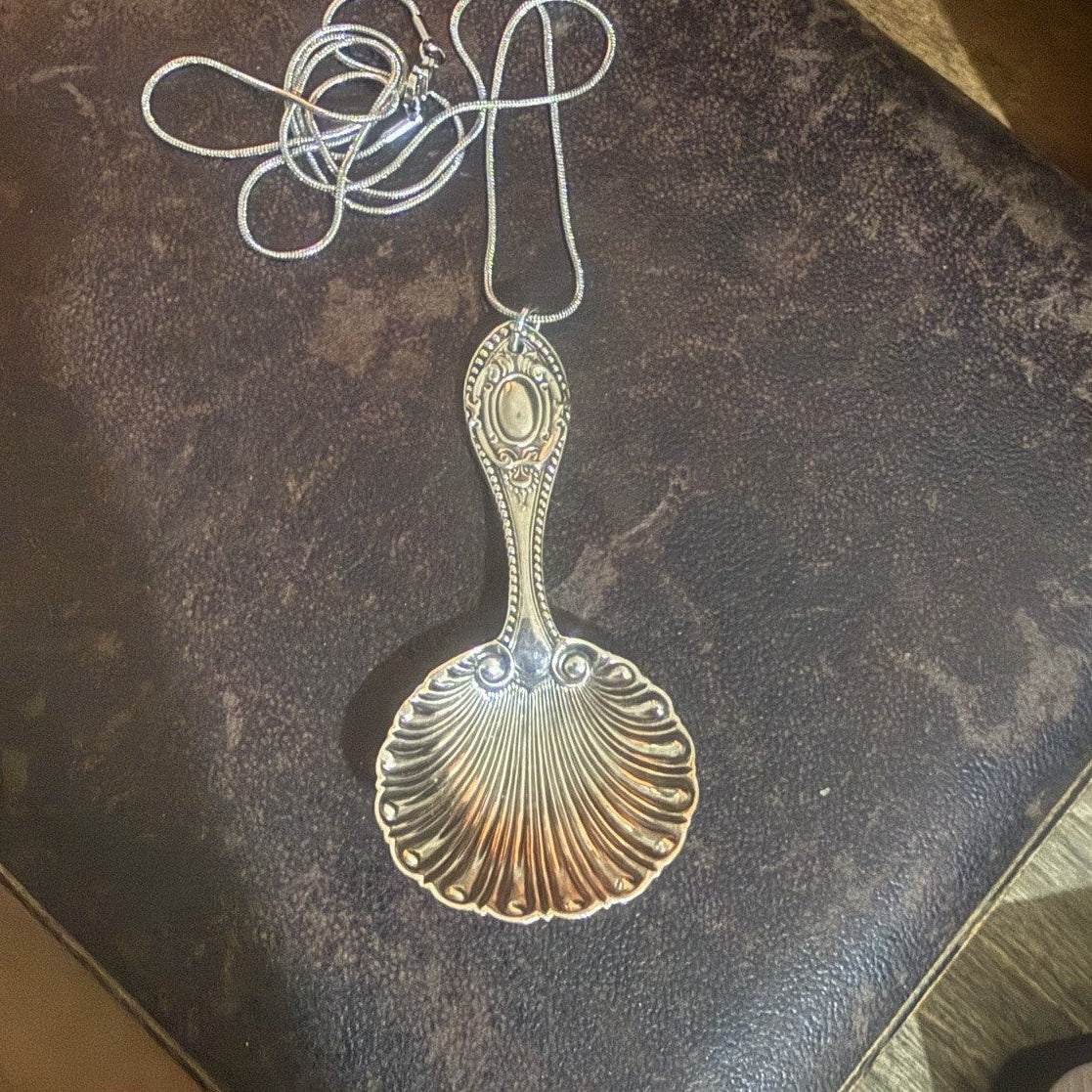 Vintage Sugar Shell Spoon Necklace