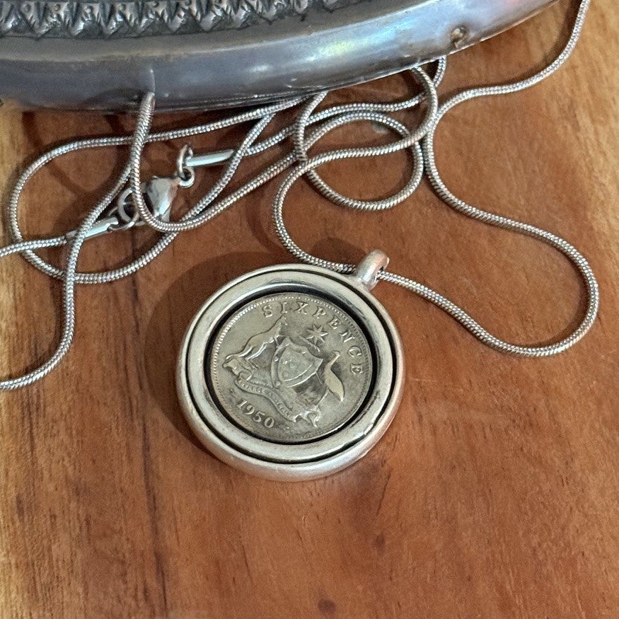 1950 Australian Sixpence Necklace