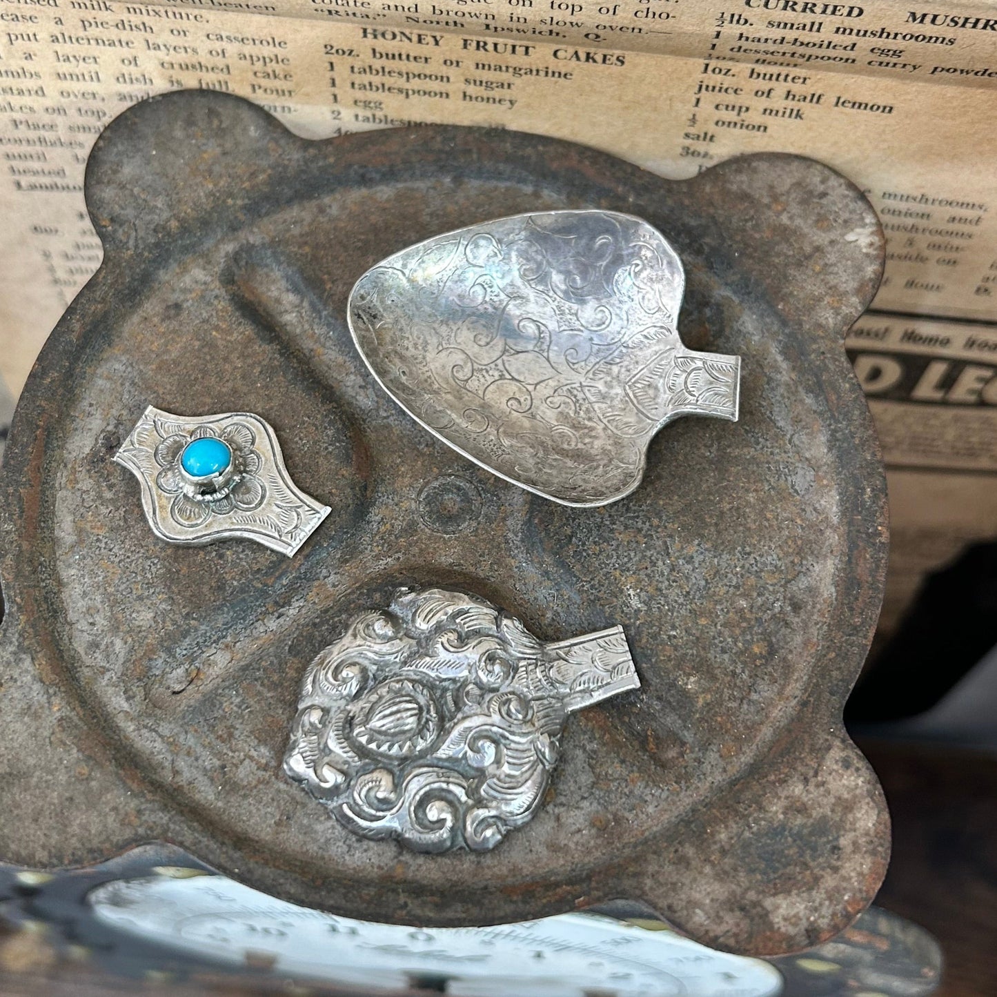 Silver Tibetan Medicine Spoon Necklace