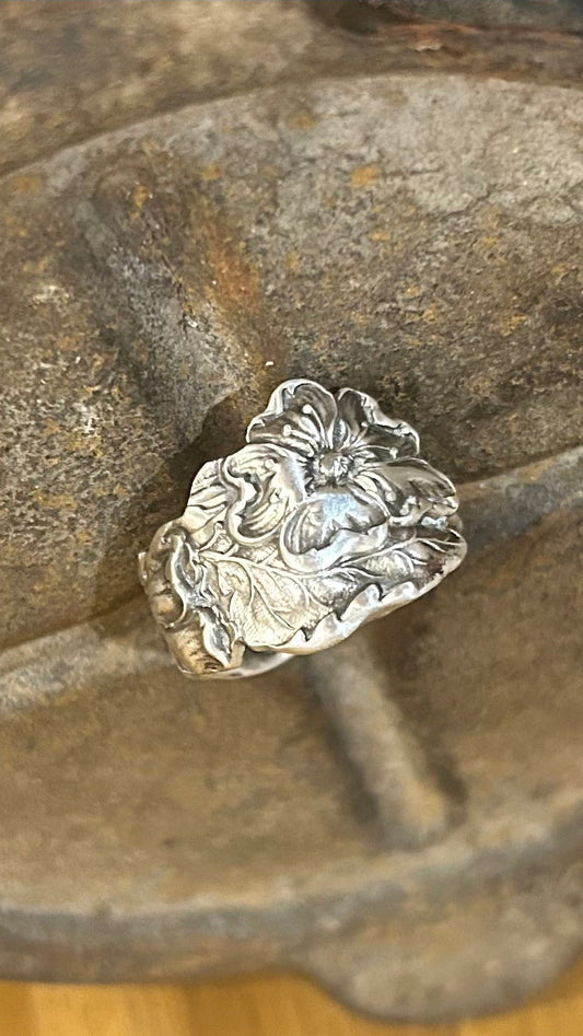 Sterling Silver Ring - 5 Petal Wild Rose