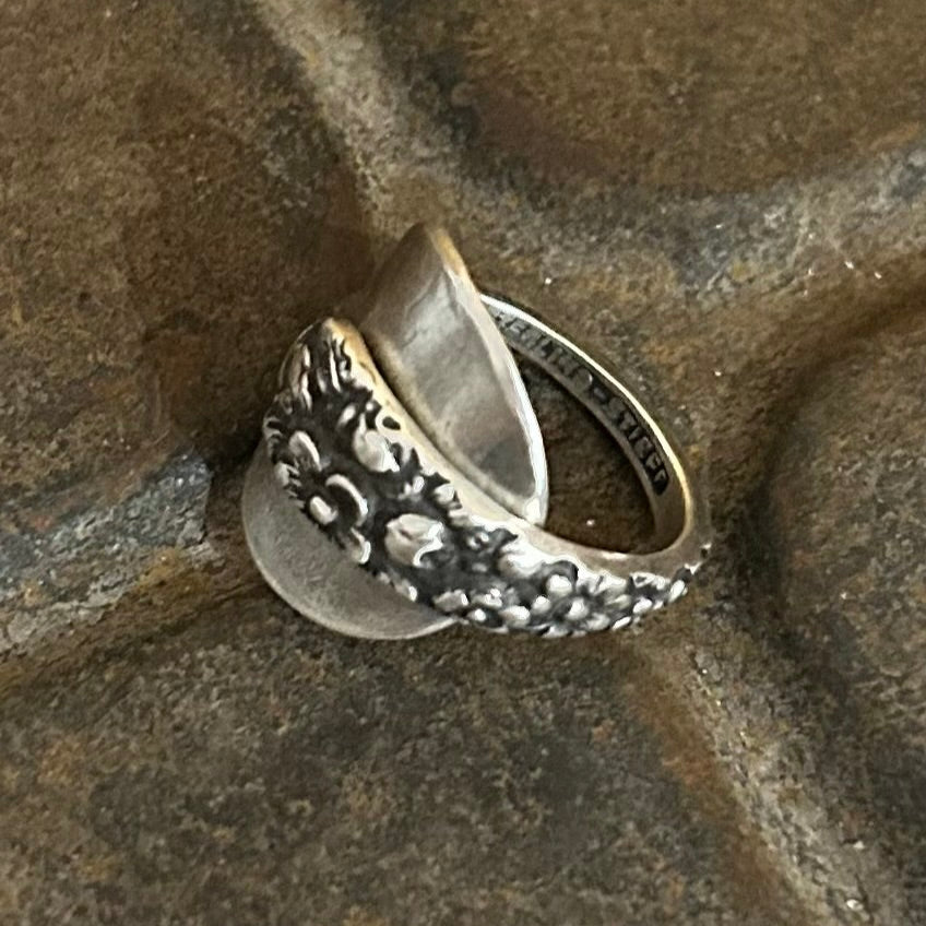 Sterling Silver Spoon Ring - 1892 Rose