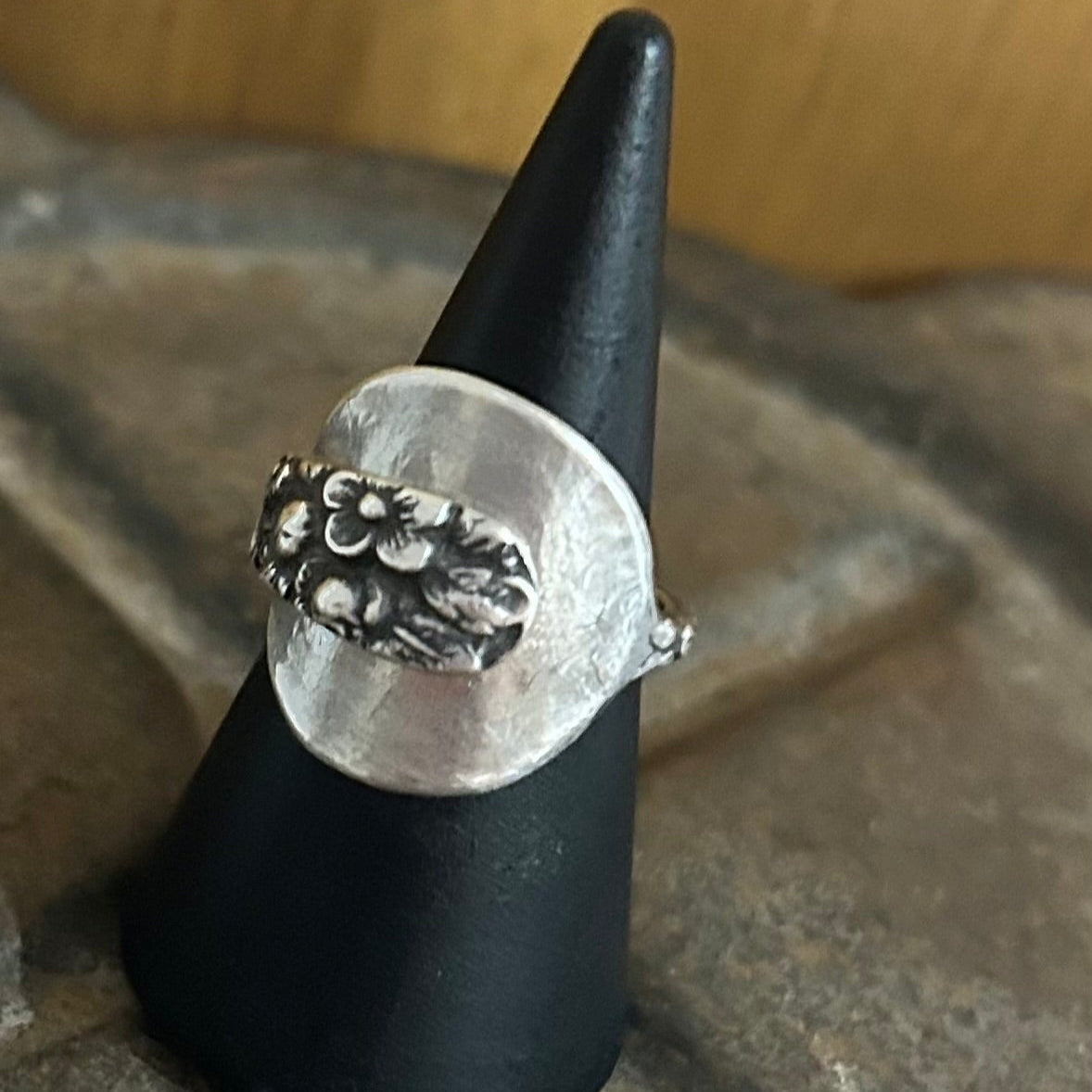 Sterling Silver Spoon Ring - 1892 Rose