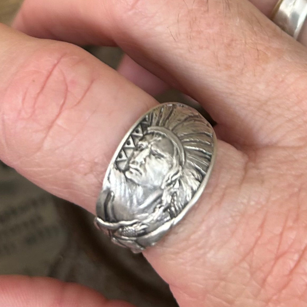 Sterling Silver Ring - Indian 1894