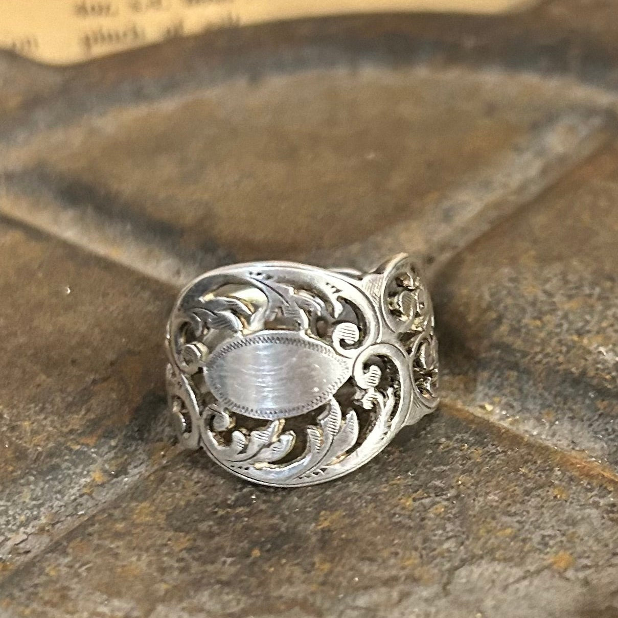 Sterling Silver Ring - 1898 Scroll
