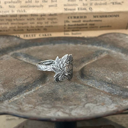 Sterling Silver Ring - Native Chief Early 1900s - Molly Made