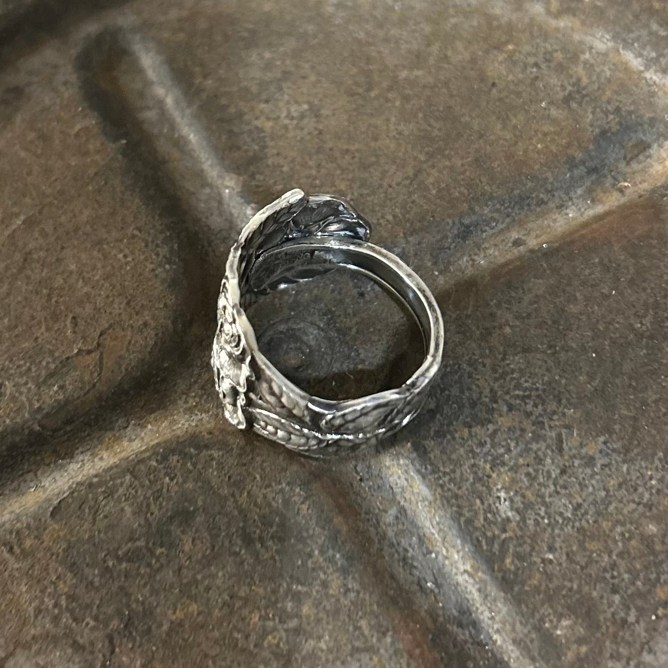 1900s Sterling Silver - Art Nouveau Rose Ring