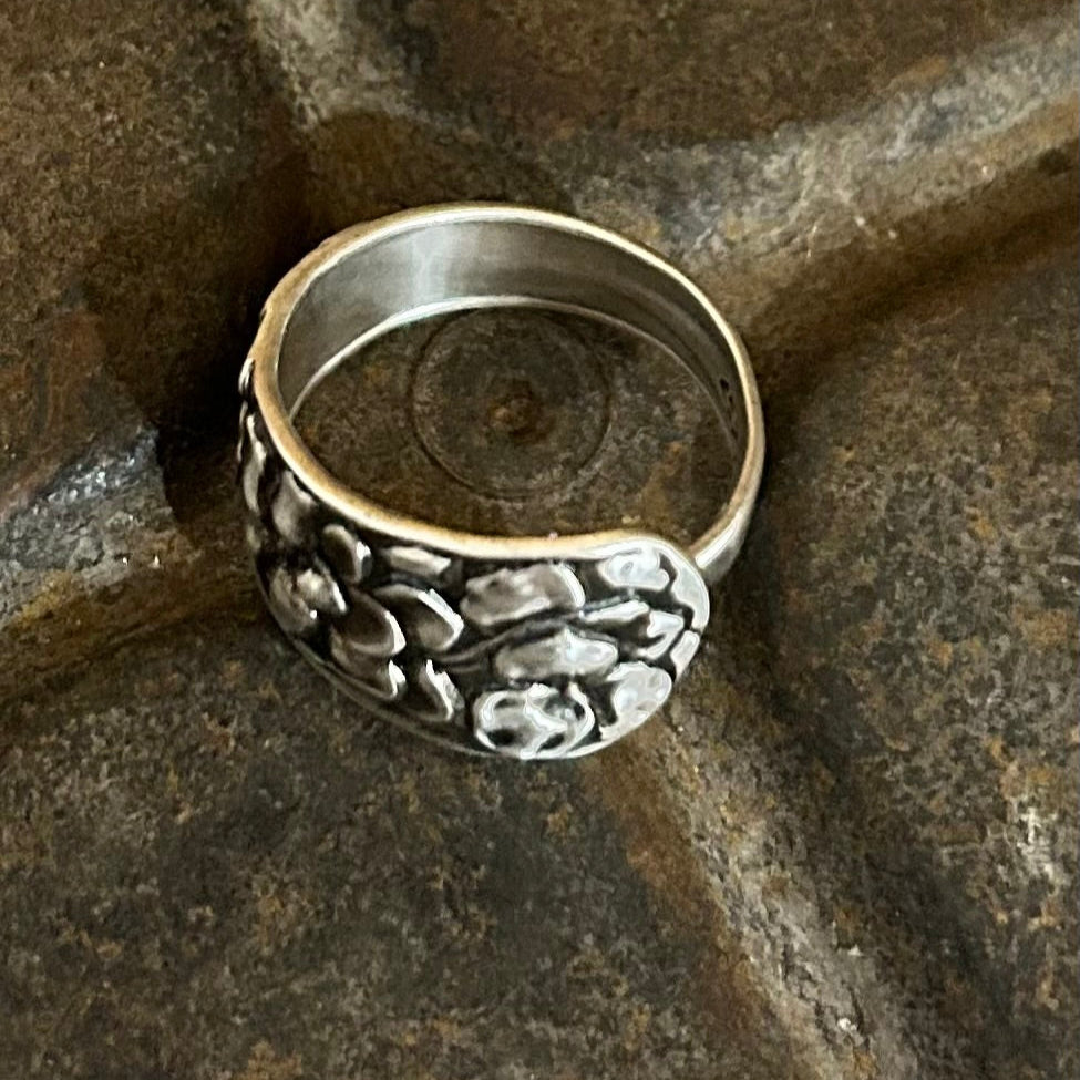 Sterling Silver Pansy Ring - 1900s
