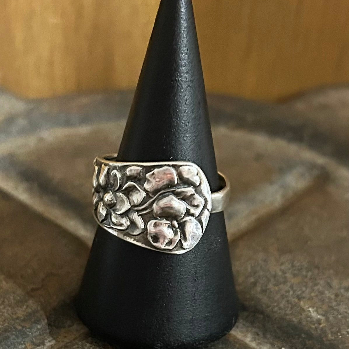 Sterling Silver Pansy Ring - 1900s