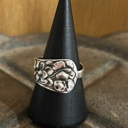 Sterling Silver Pansy Ring - 1900s