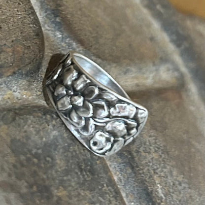 Sterling Silver Pansy Ring - 1900s