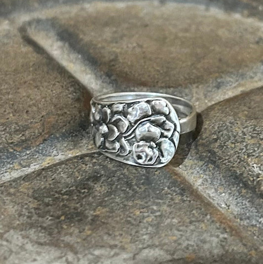 Sterling Silver Pansy Ring - 1900s