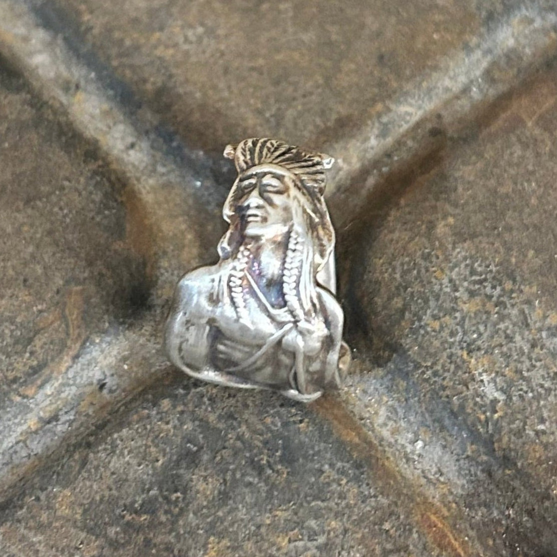 Sterling Silver Ring - 1900s Native Chief
