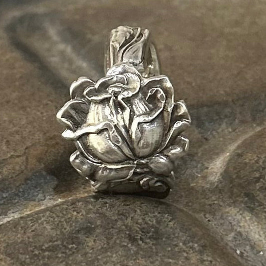 1910 Sterling Silver - Bridal Rose Ring