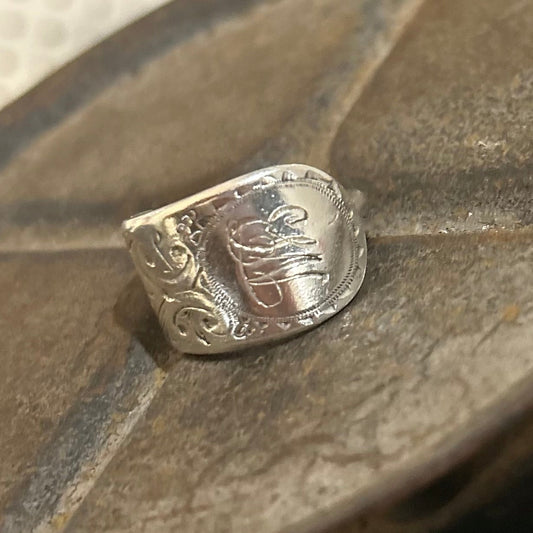 1919 Sterling Silver Monogram Ring