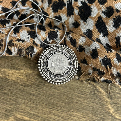 1943 Sixpence Floral Necklace — Wearable History, Reimagined