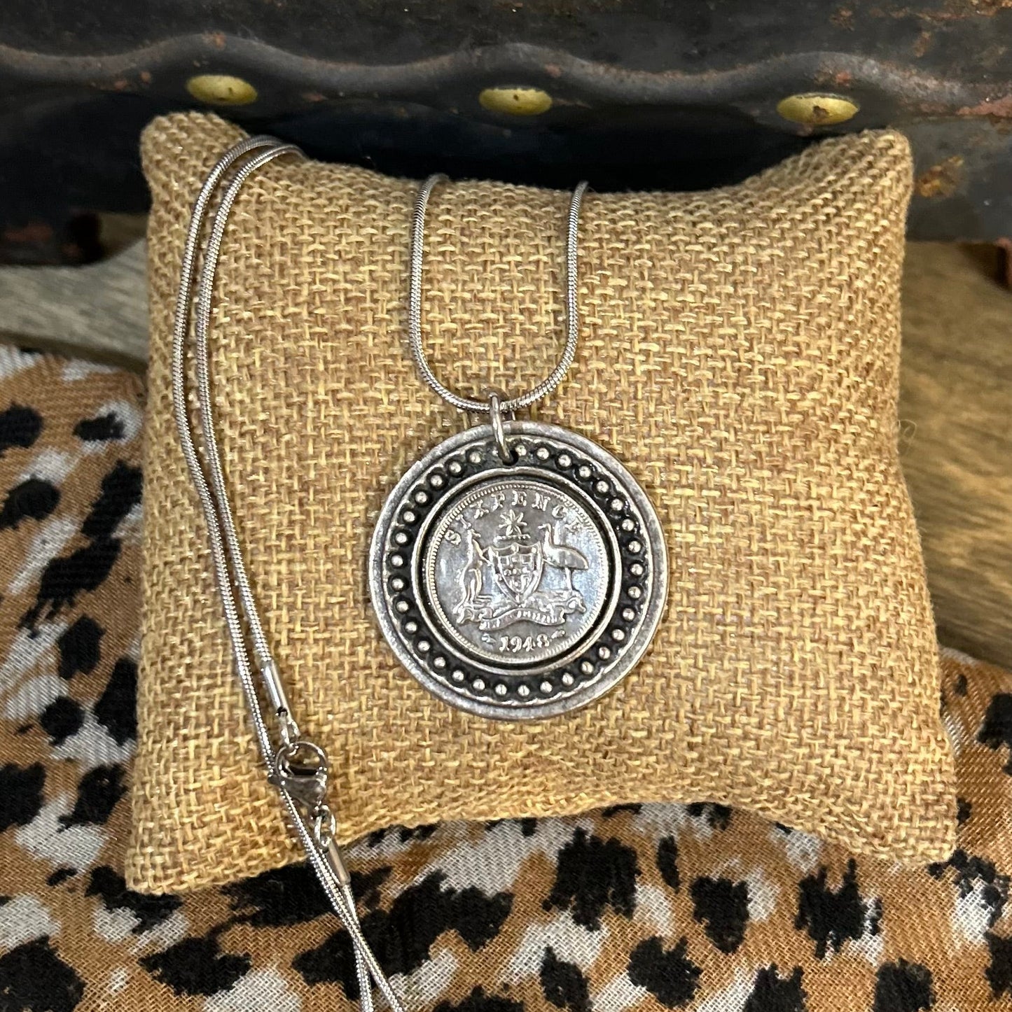 1948 Sixpence - Vintage coin Necklace