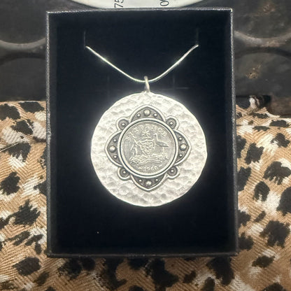 1960 Australian Sixpence Coin Necklace
