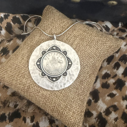 1960 Australian Sixpence Coin Necklace