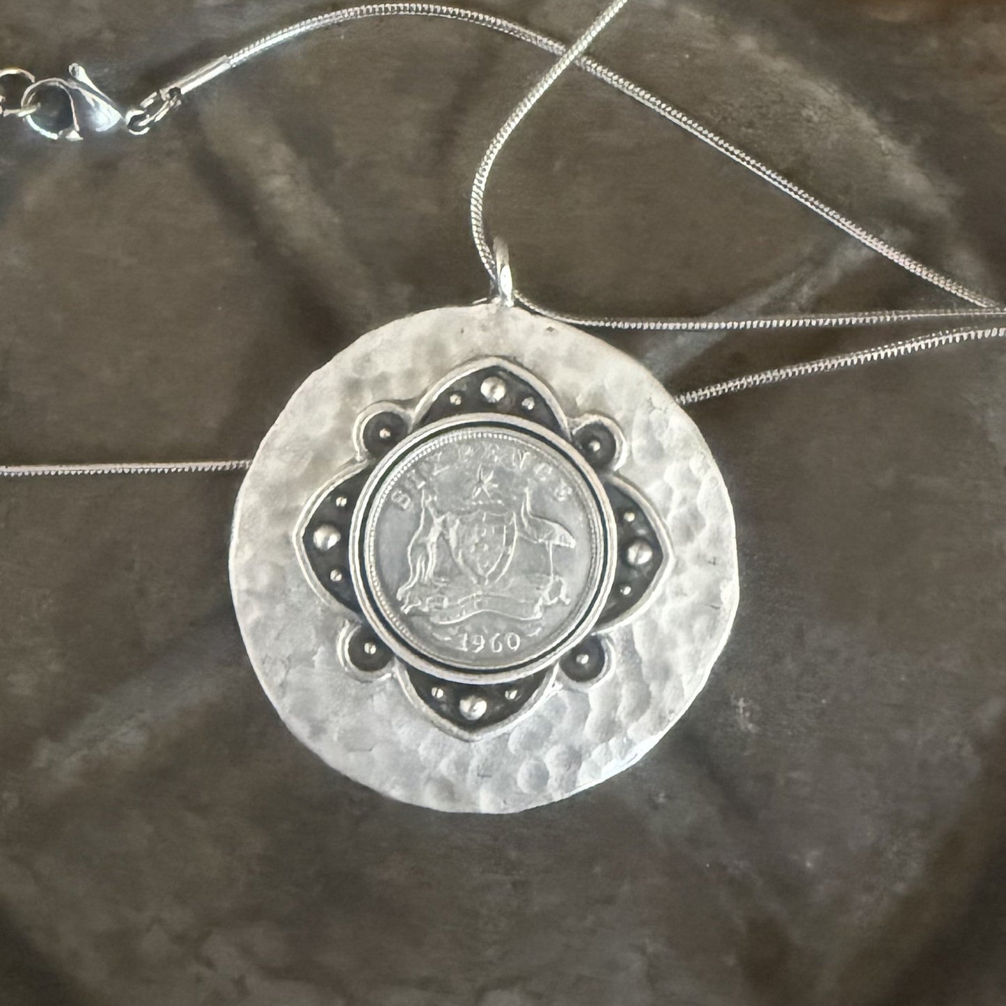 1960 Australian Sixpence Coin Necklace