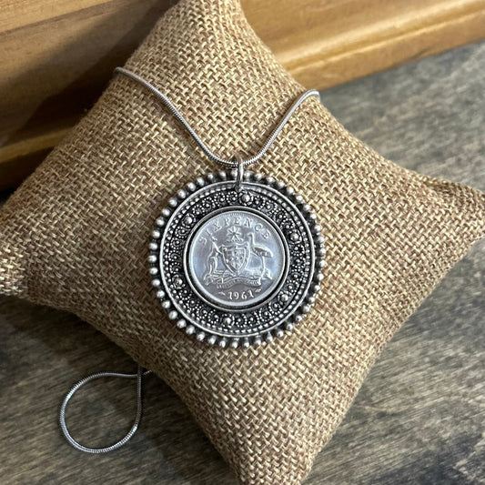 1961 Sixpence - Decorative Blend Necklace