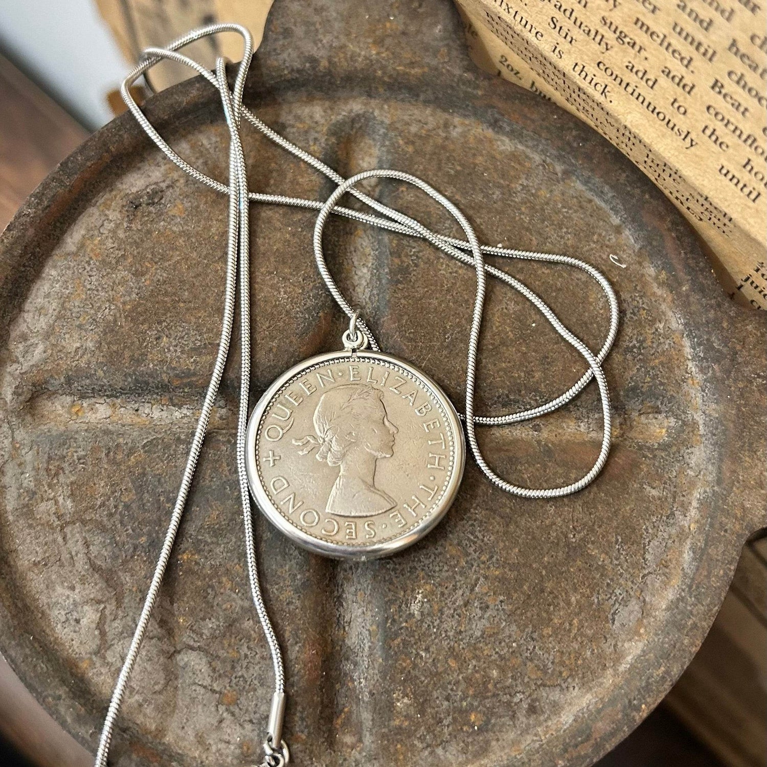 Coin Necklace - 1964 New Zealand Florin - Molly Made