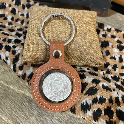 1966 Round 50c Coin Key Tag — Australian History You Can Carry Every Day