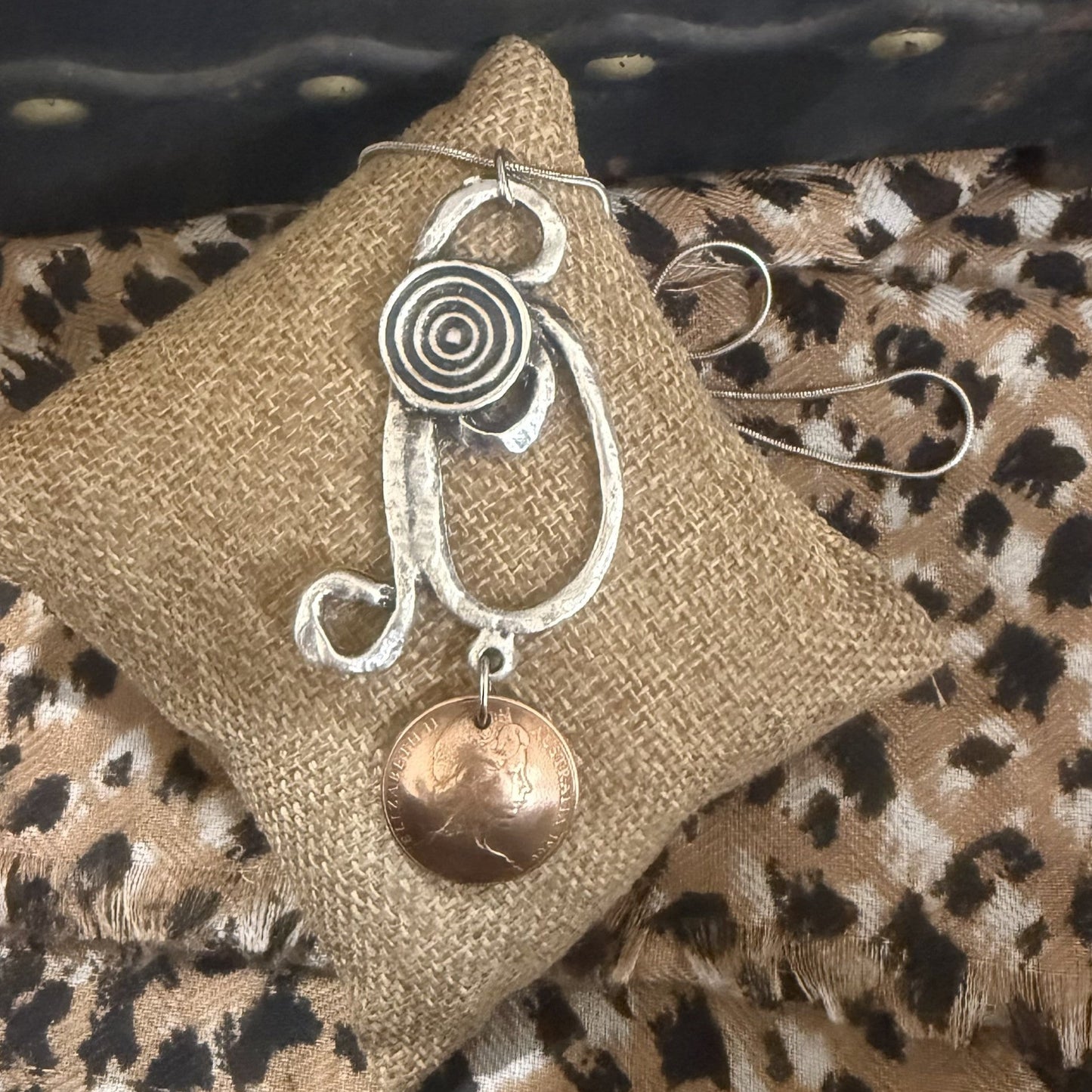 1966 Domed Two Cent Coin Necklace