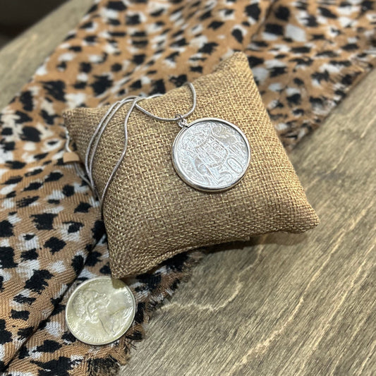 1966 Australian Silver Coin Necklace