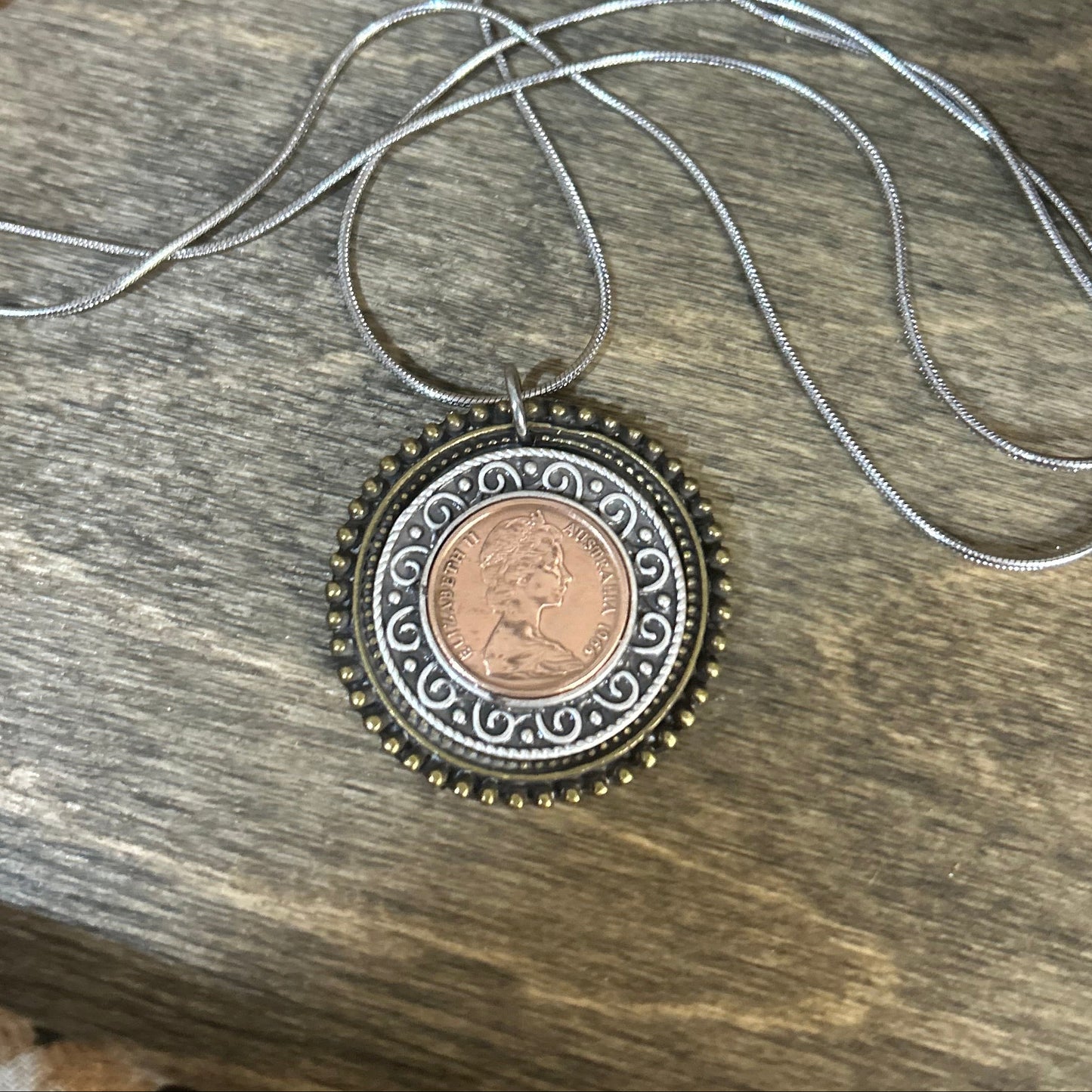1966 One Cent “Decimal Dawn” Necklace