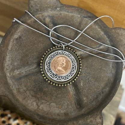 1966 One Cent “Decimal Dawn” Necklace