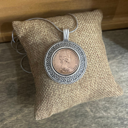 1966 Two Cent “Copper & Silver Blend” Necklace