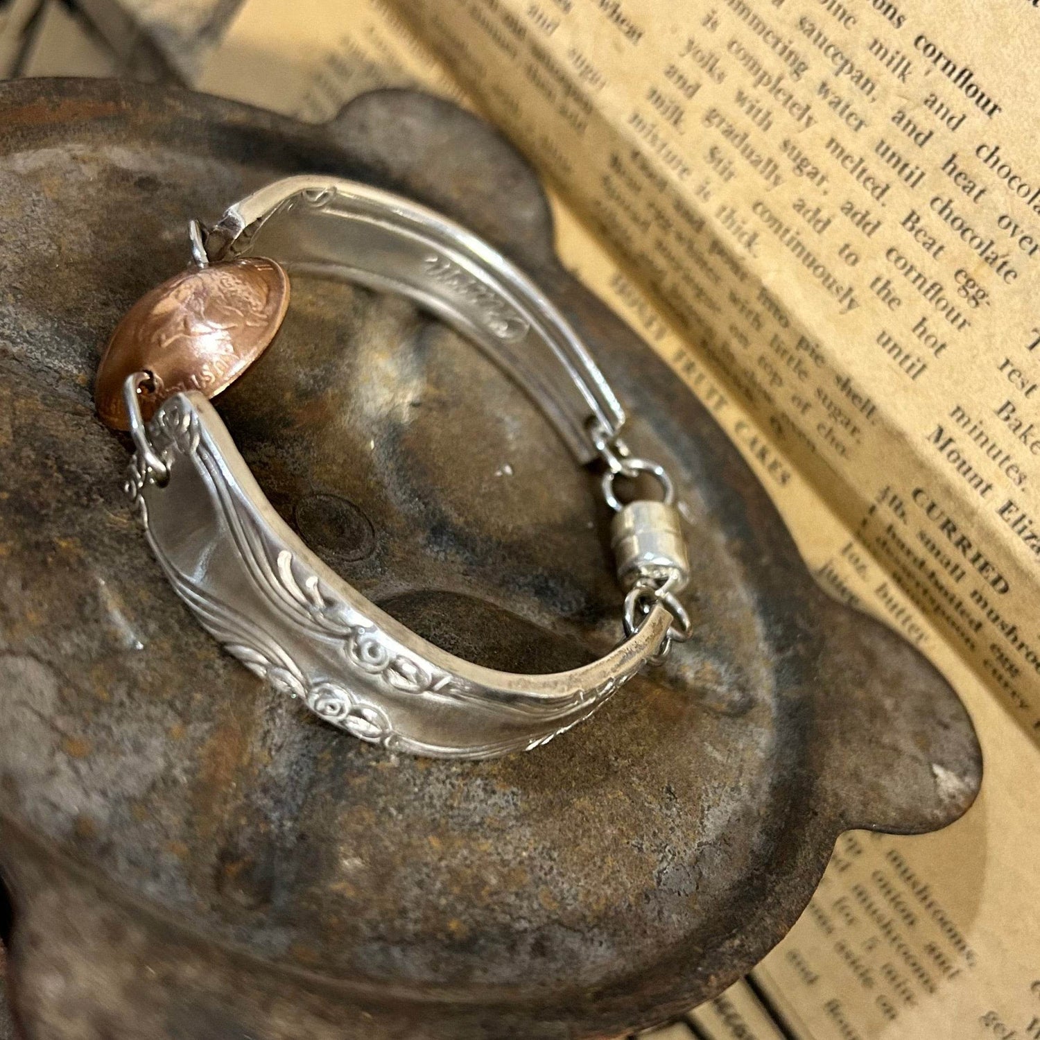 Coin Bracelet - 1978 Australian Silverware and Coin - Molly Made