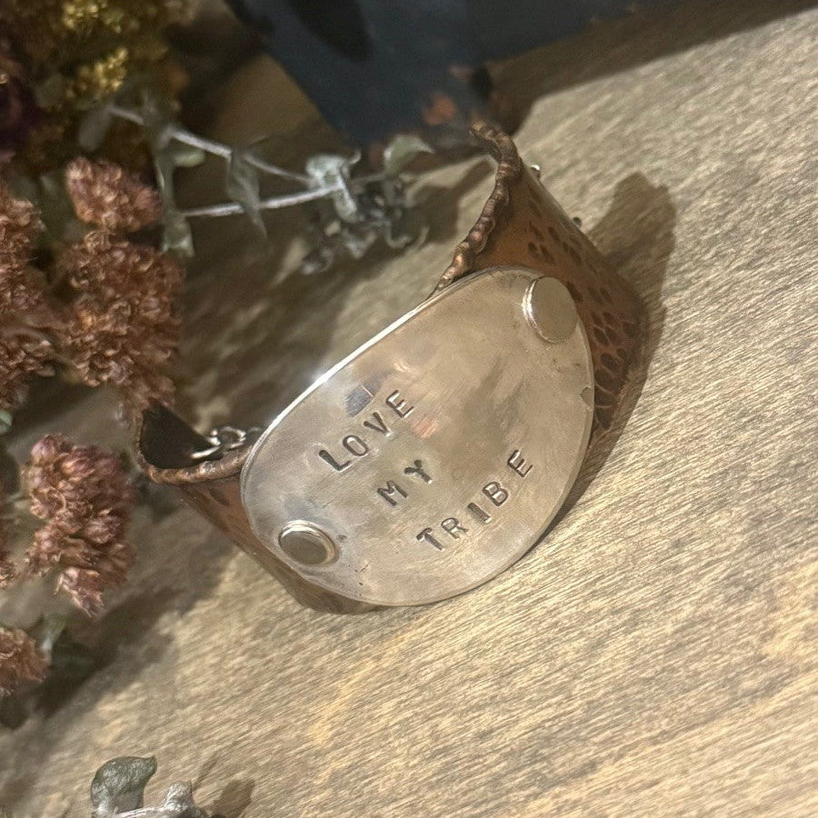 Copper Handstamped Cuff Bracelet