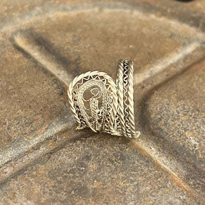 Antique Filigree Ring - Turkish Ottoman Silver