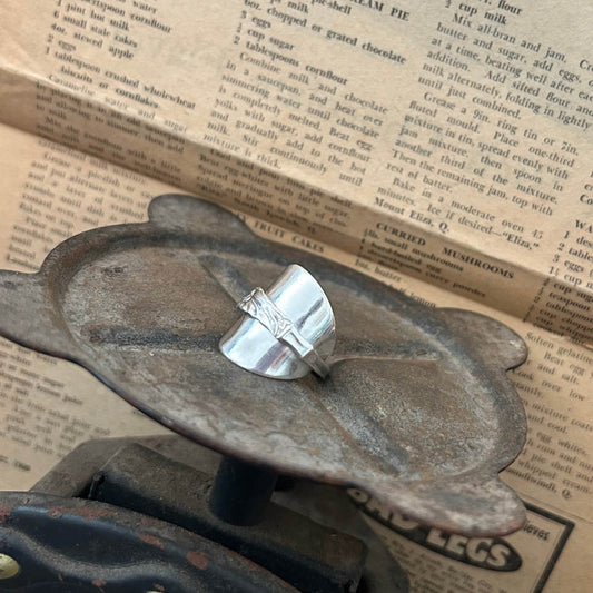 Sterling Silver Ring - 1922 Apostle Saddle Spoon Ring - Molly Made