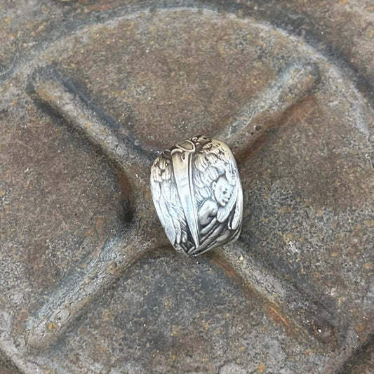 Sterling Silver Ring - 1930s Birth Spoon